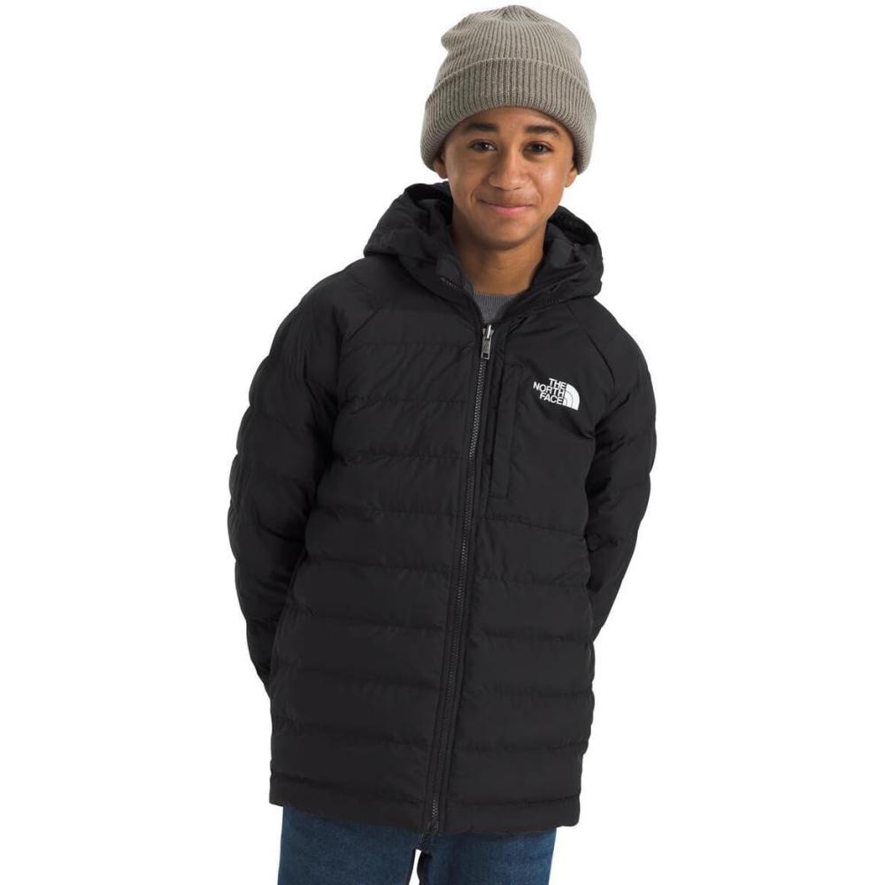 imageTHE NORTH FACE Boys Reversible Perrito Hooded Jacket Waterproof Winter Puffer Coat Lightweight Outerwear for TravelTnf Black