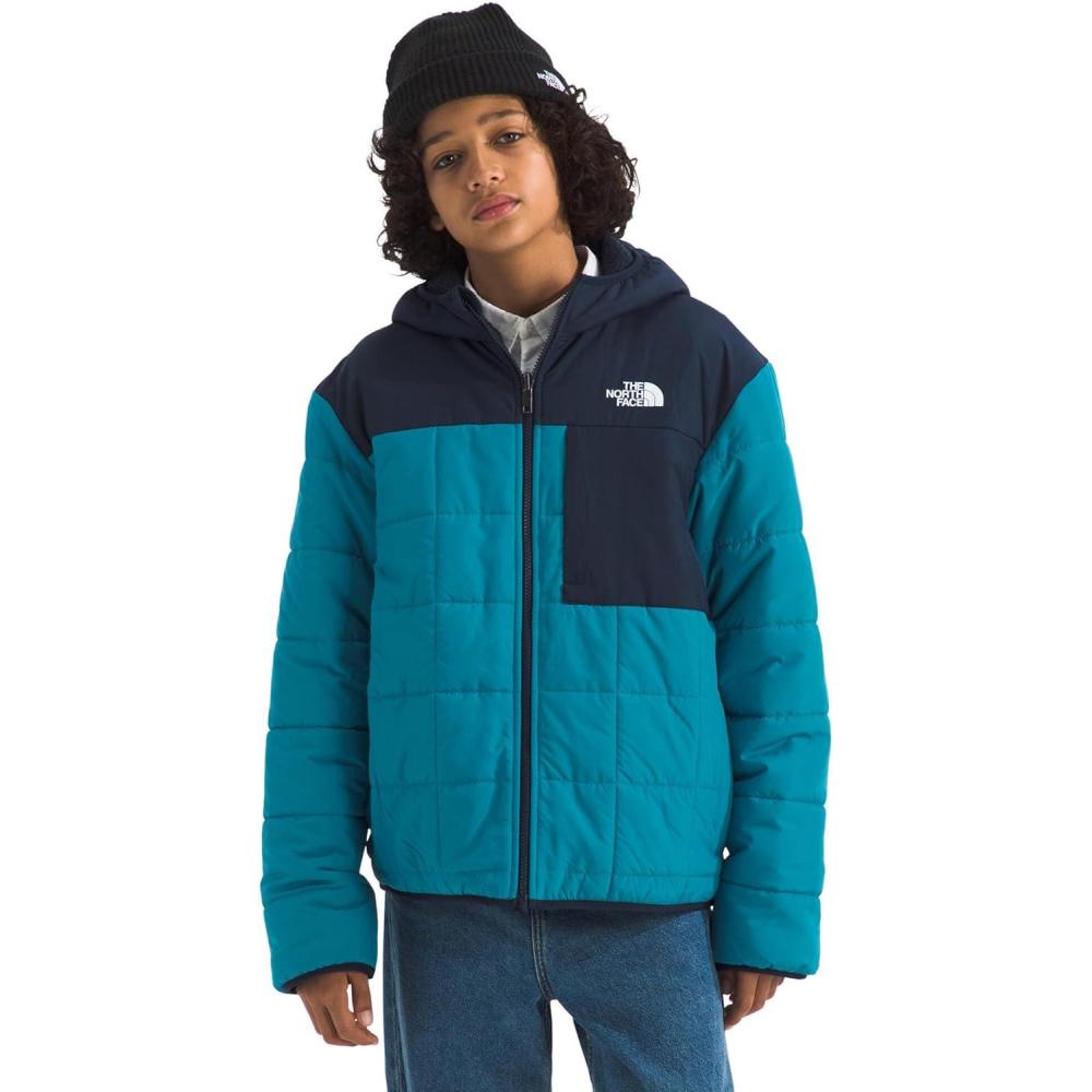 imageTHE NORTH FACE Boys Reversible Shasta Full Zip Hooded JacketDusk BlueSummit Navy