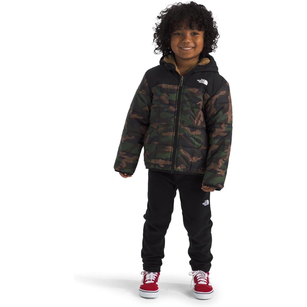 imageTHE NORTH FACE Boys Reversible Shasta Full Zip Hooded JacketTnf Black Tnf Camo Small Print