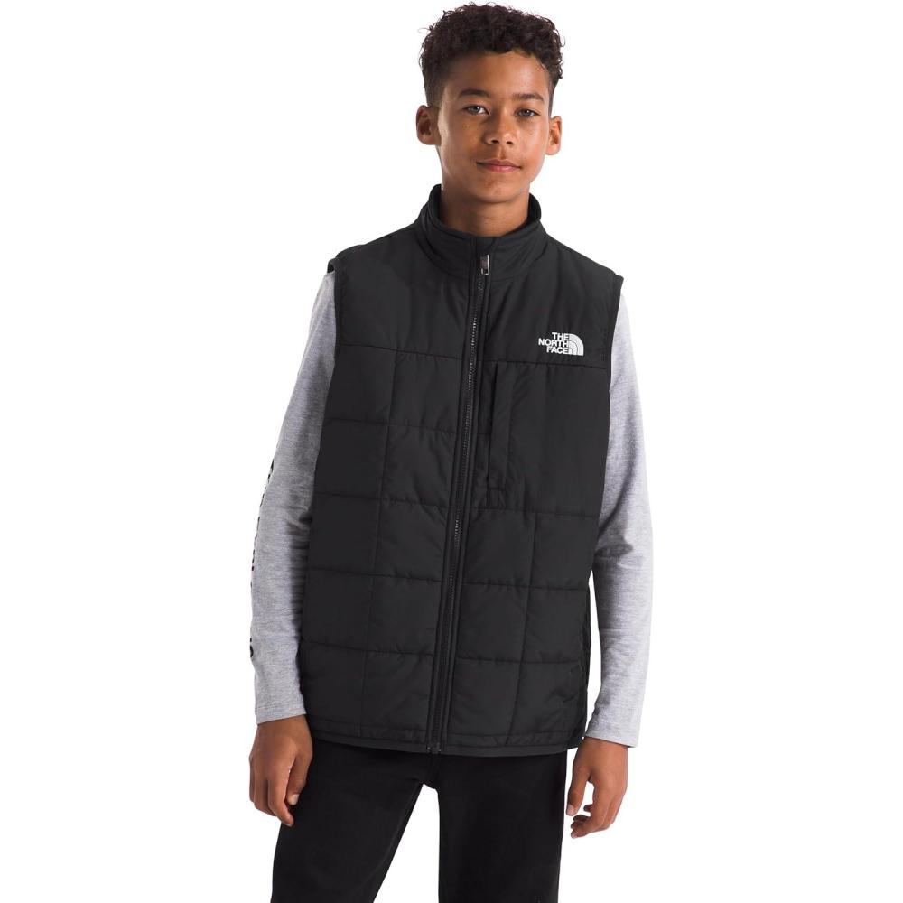 imageTHE NORTH FACE Boys Reversible Shasta Vest Midweight Puffer Vest With Synthetic Insulation Fleece Lining ampamp Water RepellentTnf Black