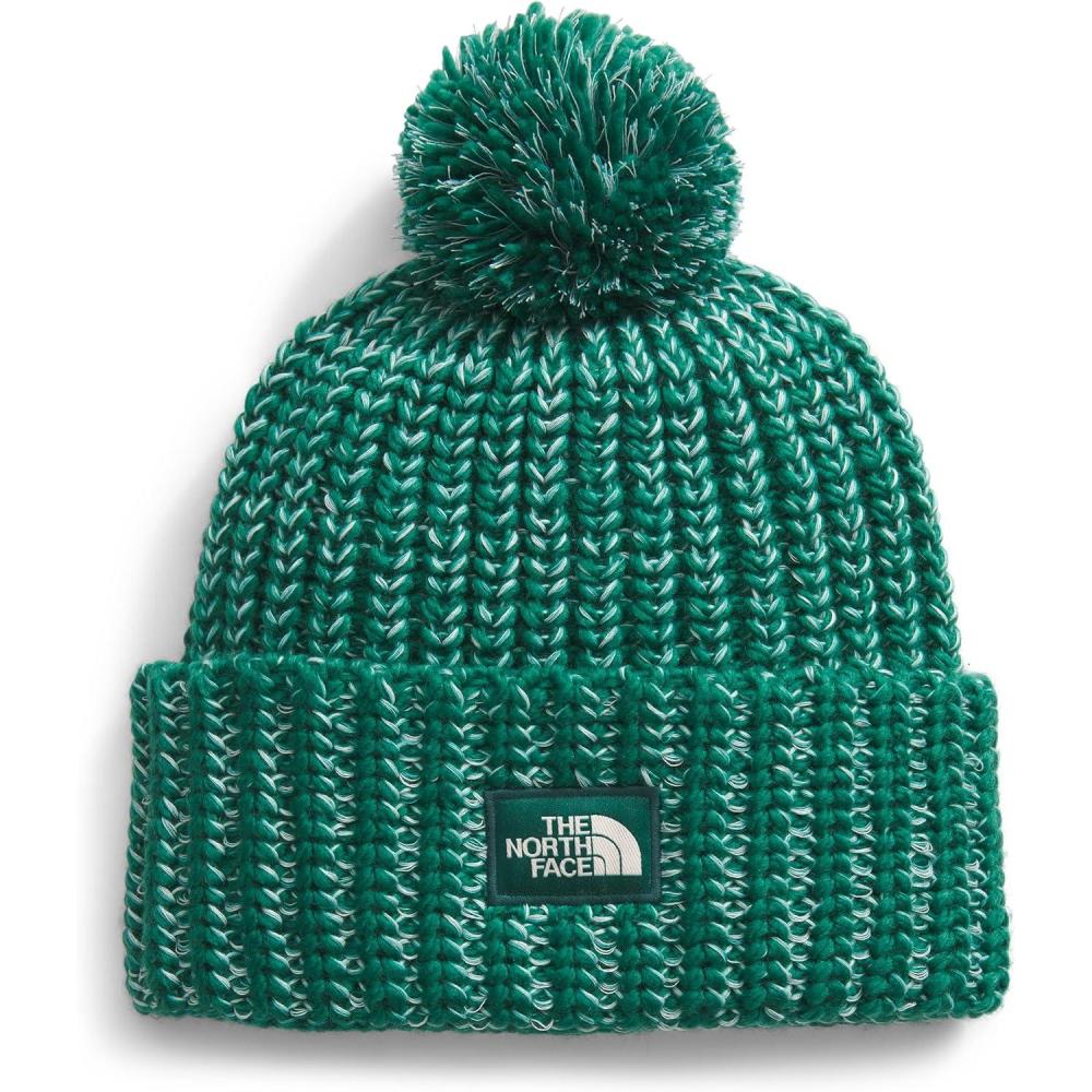 imageTHE NORTH FACE Cozy Chunky Cabin Beanie  Deep Fit Cuffed Winter Hat for Men ampamp Women Removable Pom ampamp Textured Cable DetailEvergreenMuted PinePale GreenOxidized Bronze