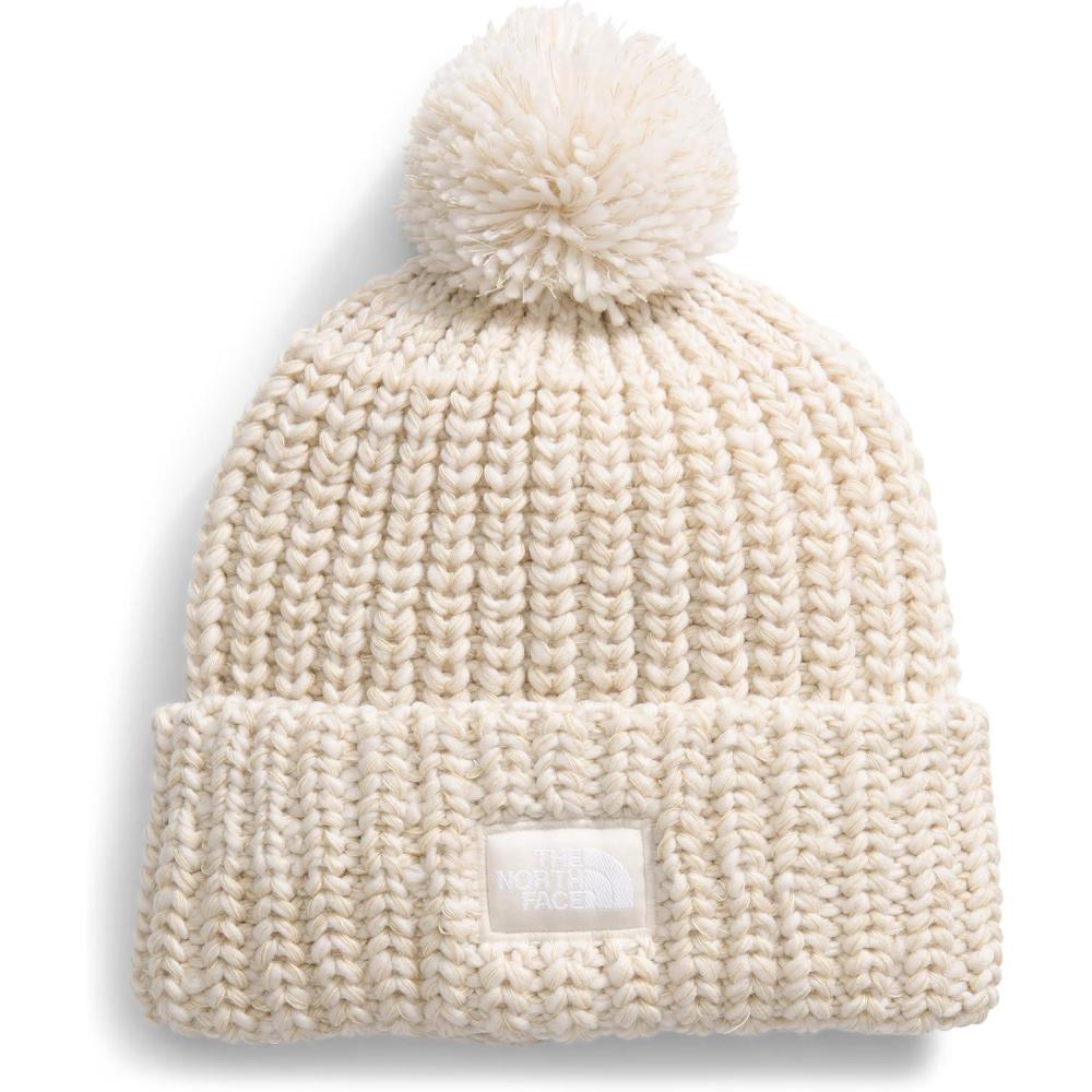 imageTHE NORTH FACE Cozy Chunky Cabin Beanie Deep Fit Cuffed Winter Hat for Men ampamp Women Removable Pom ampamp Textured Cable DetailGardenia WhiteGravelKhaki StoneGardenia White