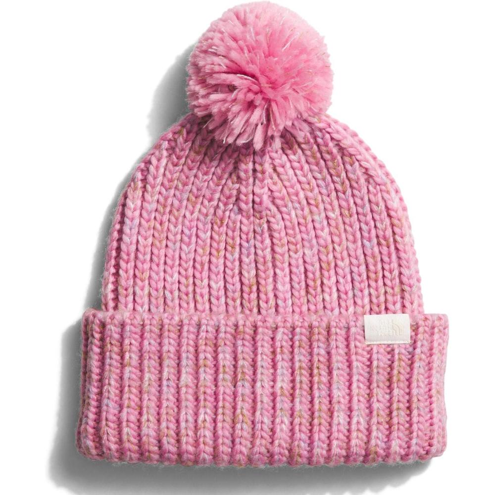 imageTHE NORTH FACE Cozy Chunky Cabin Beanie  Deep Fit Cuffed Winter Hat for Men ampamp Women Removable Pom ampamp Textured Cable DetailOrchid PinkMulticolor