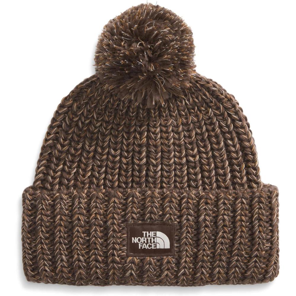 imageTHE NORTH FACE Cozy Chunky Cabin Beanie  Deep Fit Cuffed Winter Hat for Men ampamp Women Removable Pom ampamp Textured Cable DetailSmokey BrownBurnt UmberWhite DuneUtility Brown