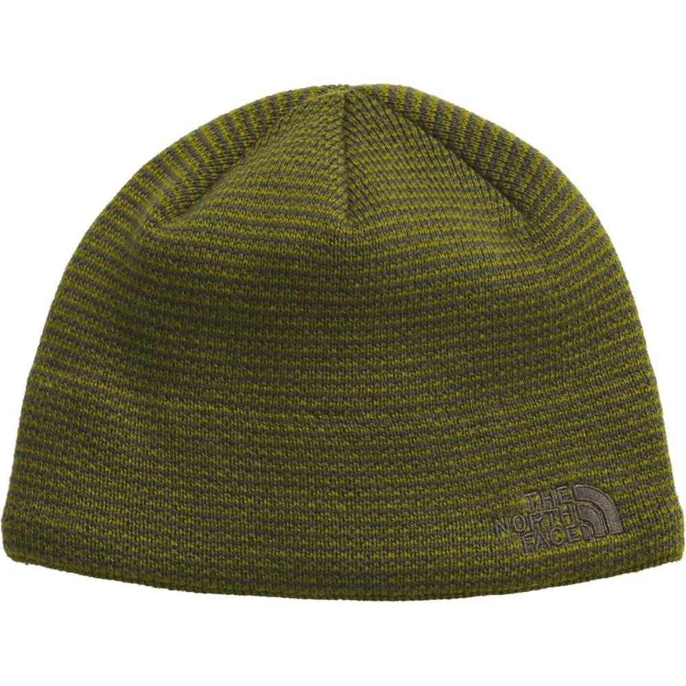 imageTHE NORTH FACE Jim Beanie Classic Fit Winter Hat for Men ampamp Women Warm Fleece Headband ampamp Embroidered LogoForest OliveMoss GreenNew Taupe Green Stripe