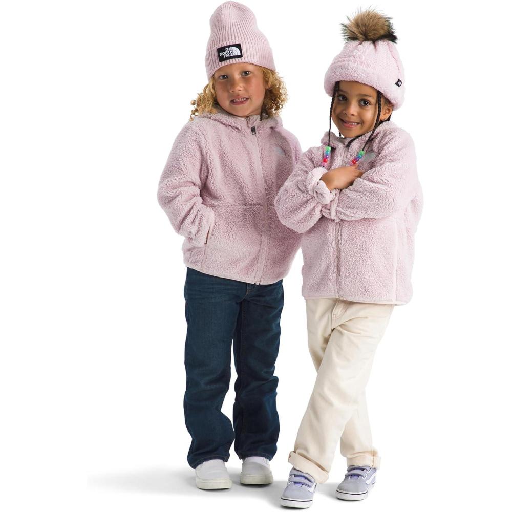 imageTHE NORTH FACE Kids Campshire Full Zip Hoodie Cozy Fleece Winter Jacket Open Hand Pockets ampamp Attached Hood With Bear EarsPale Blossom