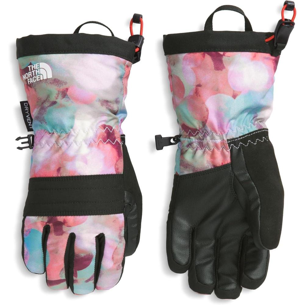imageTHE NORTH FACE Kids Montana Insulated Ski Glove Touchscreen Compatible Water ampamp Wind Resistant Fleece Lined Pairing ClipLite Lilac Lens Flare Print