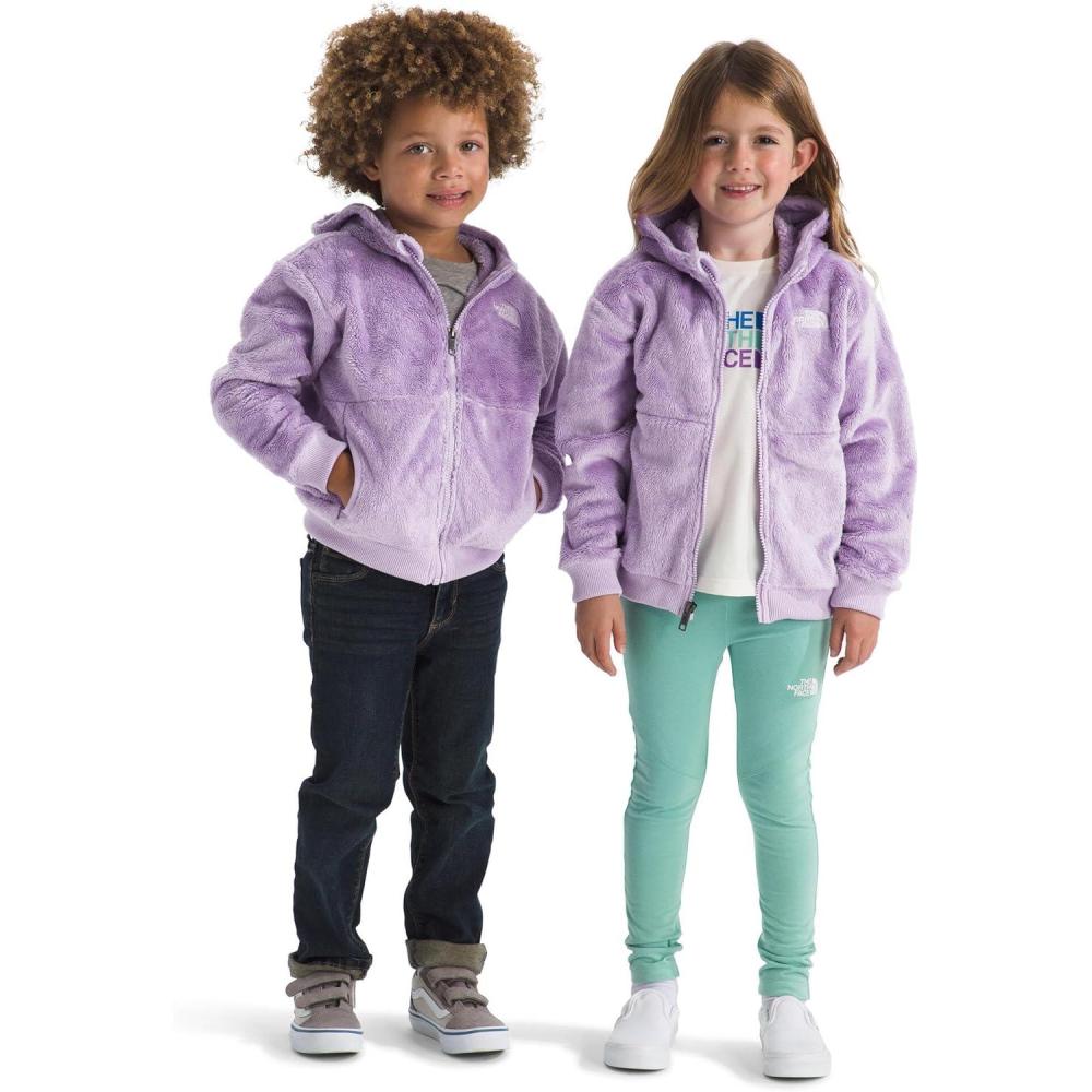 imageTHE NORTH FACE Kids Osito Full Zip Fleece Hoodie Recycled Polyester Fleece Jacket With Ribbed Cuffs ampamp HemLite Lilac