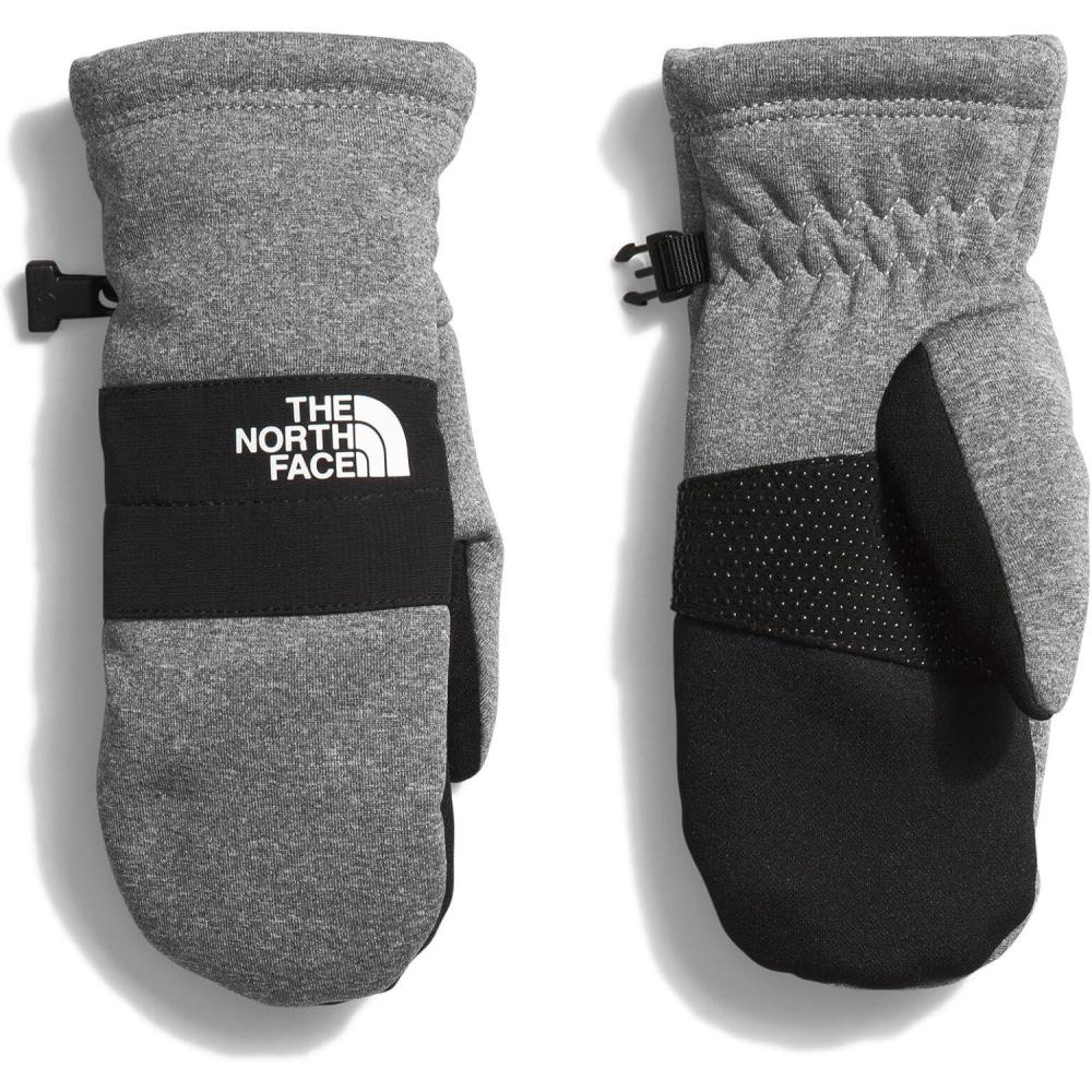 imageTHE NORTH FACE Kids Sierra Etip Mitt Touchscreen Compatible Winter Mittens Webbing Pull at Cuffs for Easy onOffTnf Medium Grey Heather