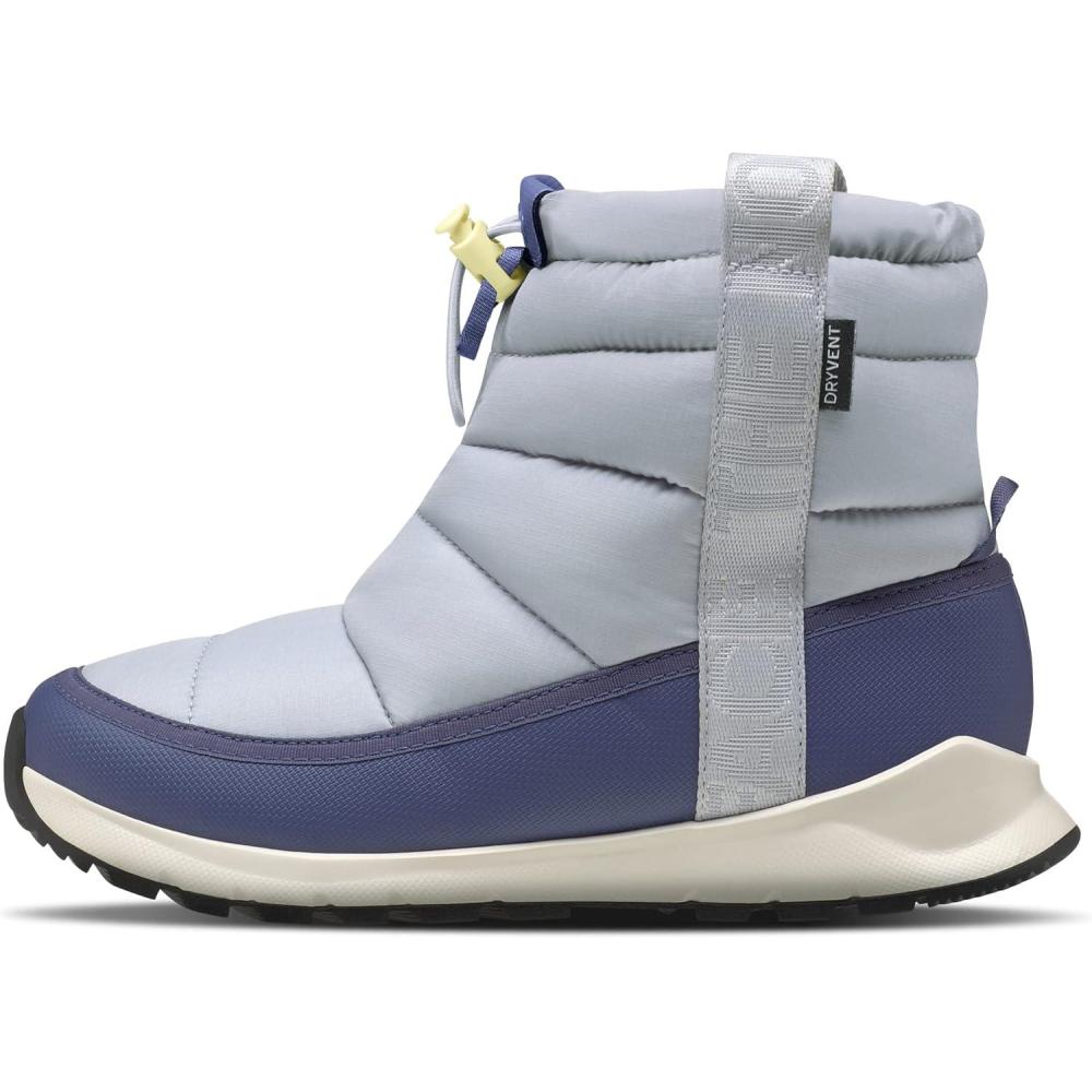 imageTHE NORTH FACE Kids Thermoball Pullon Wp Boot Insulated ampamp Waterproof Bungee Collar Rubber SoleDusty PeriwinkleCave Blue