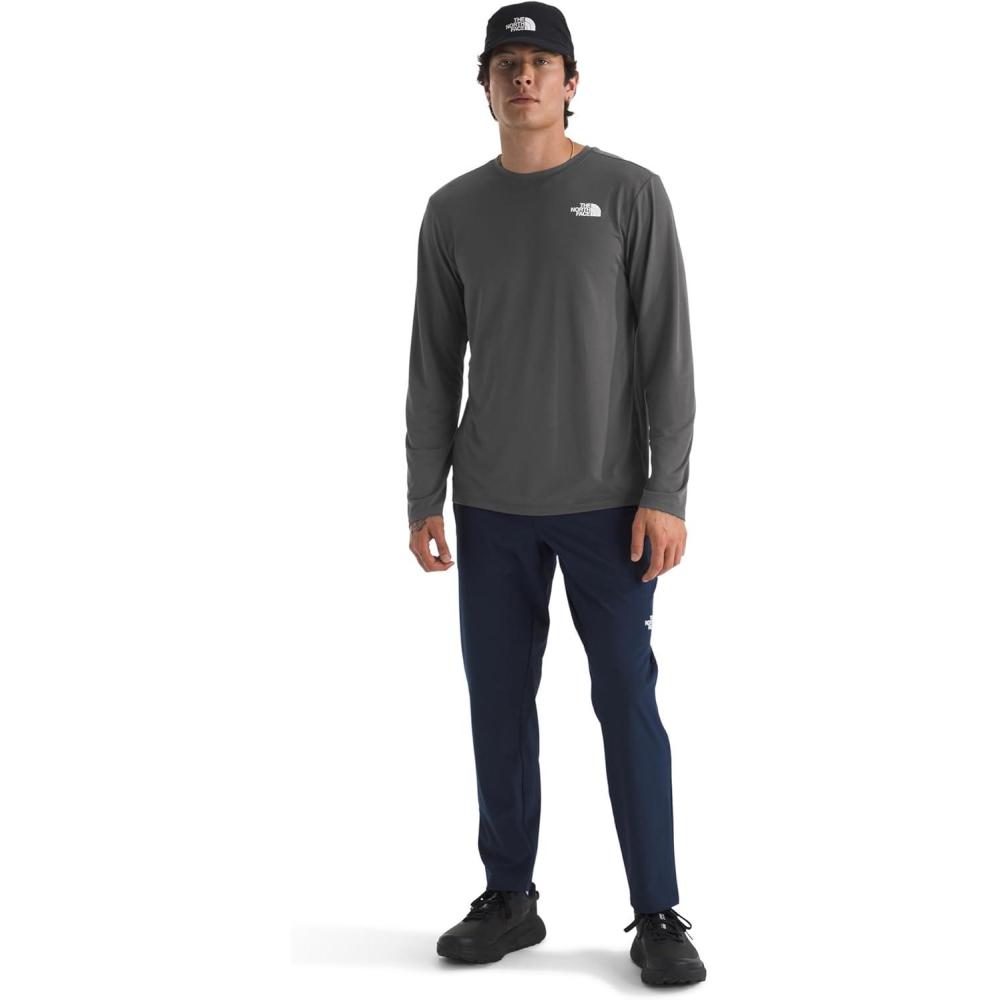 imageTHE NORTH FACE Mens 247 Longsleeve Tee Lightweight Athletic Shirt With Moisture Wicking Flashdry TechnologyAnthracite Grey
