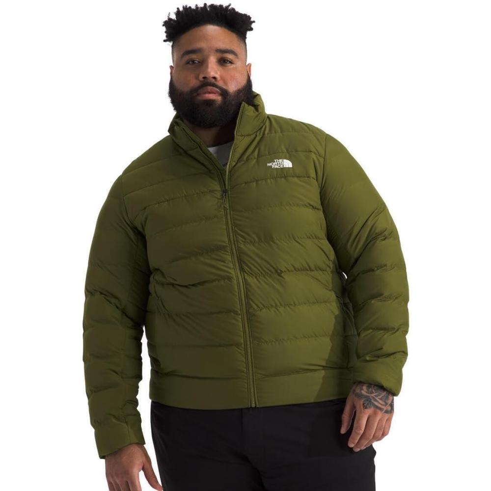 imageTHE NORTH FACE Mens Aconcagua 3 Jacket  Wind Resistant Water Repellent 600 Fill Waterfowl Down InsulationForest Olive