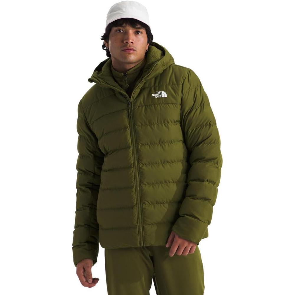 imageTHE NORTH FACE Mens Aconcagua 3 Lined Hoodie Wind Resistant Water Repellent 600 Fill Waterfowl Down InsulationForest Olive