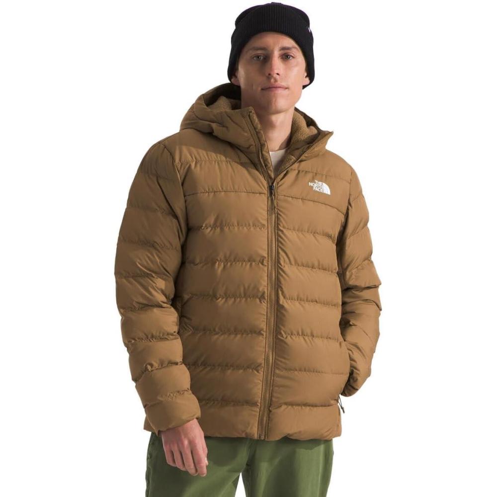 imageTHE NORTH FACE Mens Aconcagua 3 Lined Hoodie Wind Resistant Water Repellent 600 Fill Waterfowl Down InsulationUtility Brown