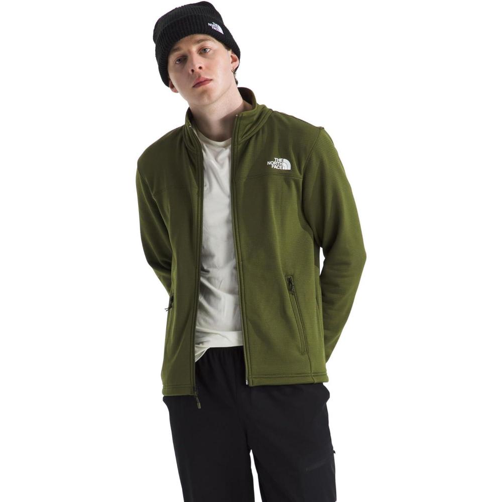 imageTHE NORTH FACE Mens Cedar Trail Grid Fleece Full Zip JacketWoodland Green