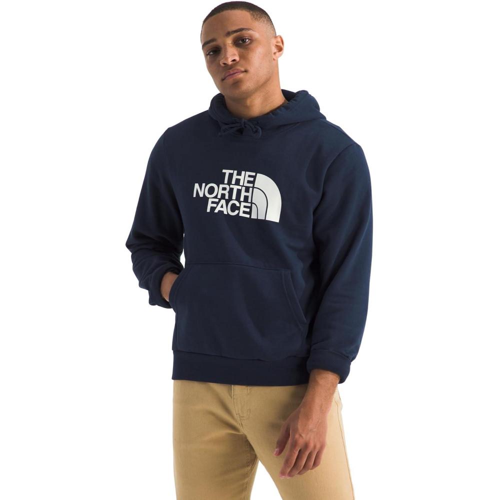 imageTHE NORTH FACE Mens Evolution Half Dome Hoodie Sweatshirt with 2 Piece Hood Adjustable Drawcord Kangaroo Hand PocketSummit Navy