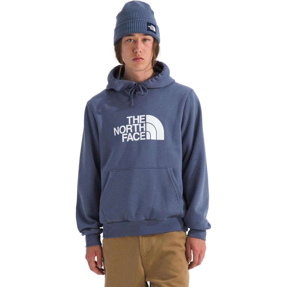 imageTHE NORTH FACE Mens Evolution Half Dome Hoodie Sweatshirt with 2 Piece Hood Adjustable Drawcord Kangaroo Hand PocketTwilight Galaxy
