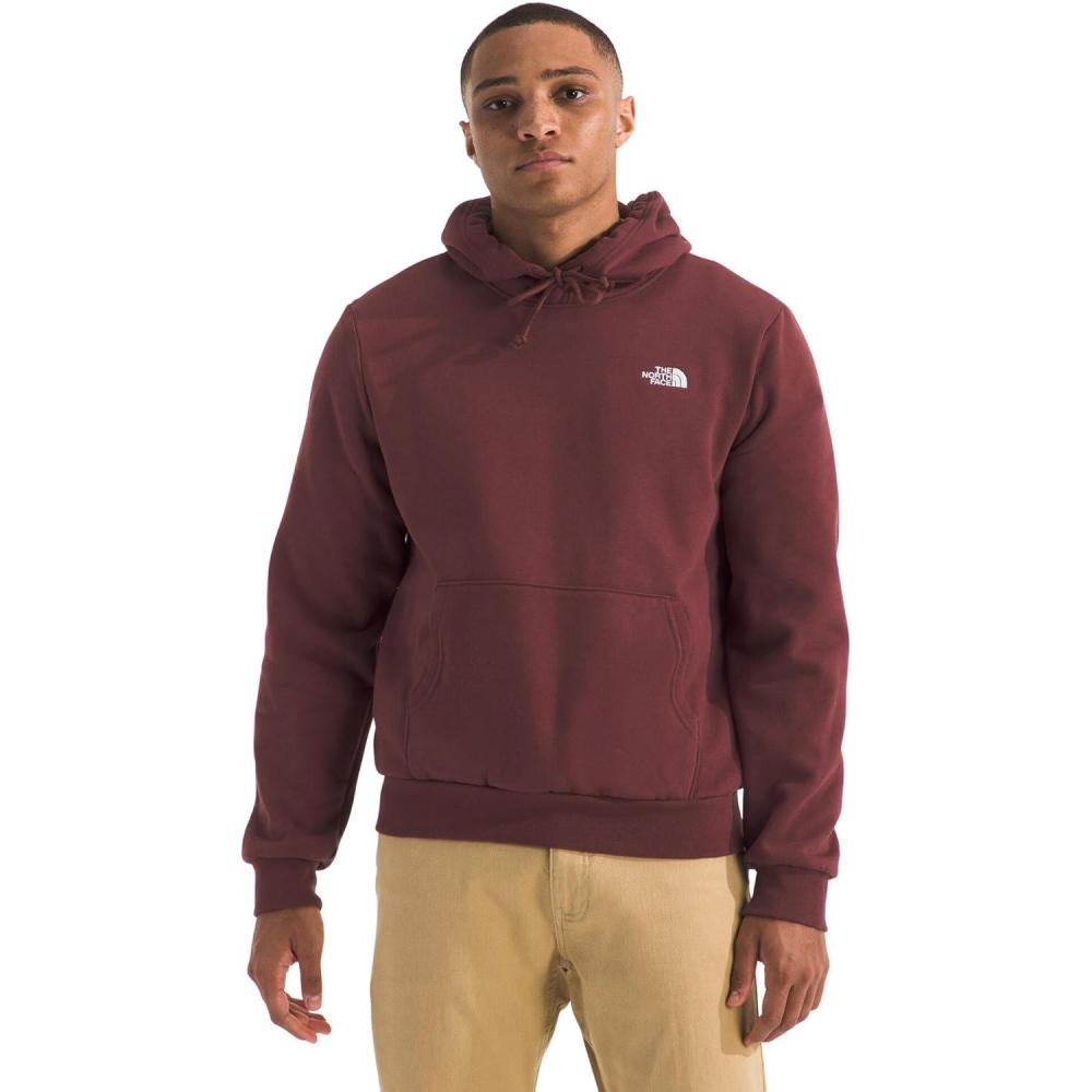 imageTHE NORTH FACE Mens Evolution Simple Dome Hoodie Hood with Adjustable Drawcord Kangaroo Hand Pocket Ribbed CollarSumac