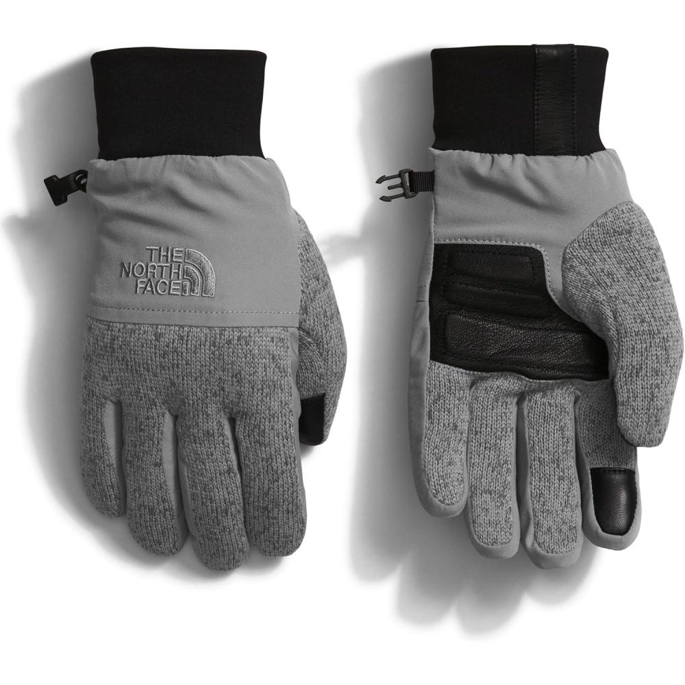 imageTHE NORTH FACE Mens Front Range Glove Touchscreen Compatible Water Repellent Padded Leather Palms Fleece LiningTnf Medium Grey Heather