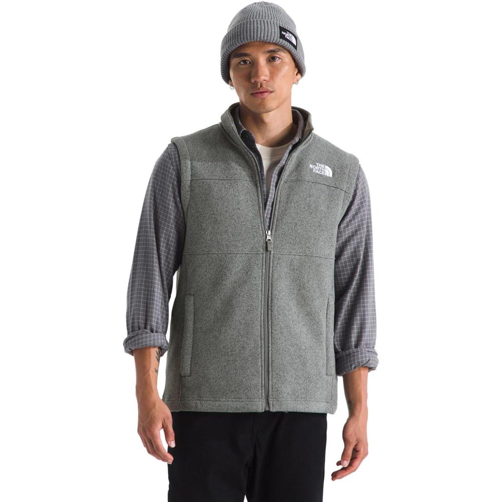 imageTHE NORTH FACE Mens Gordon Lyons Vest Cold Weather Top With Zippered Hand PocketsTnf Medium Grey Heather