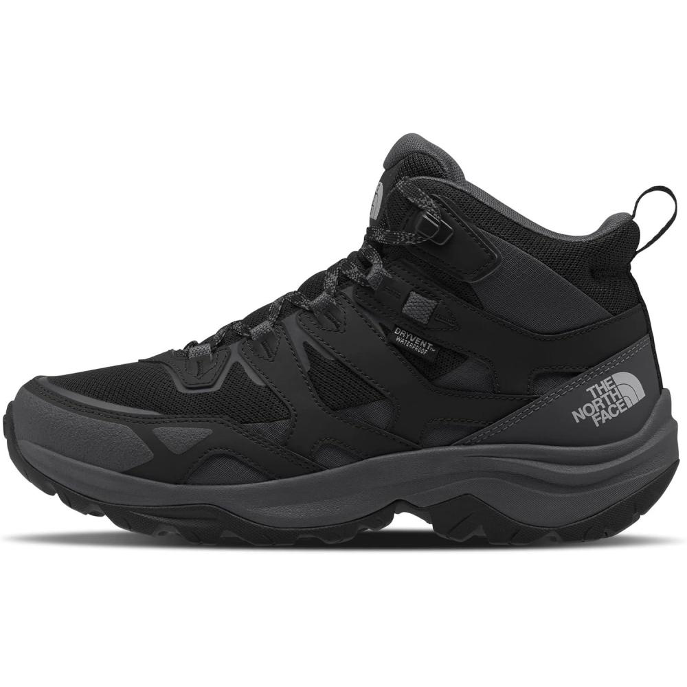 imageTHE NORTH FACE Mens Hedgehog 3 Mid Waterproof Hiking Boot  Ripstop Leather Upper Rubber OutsoleTnf BlackAsphalt Grey