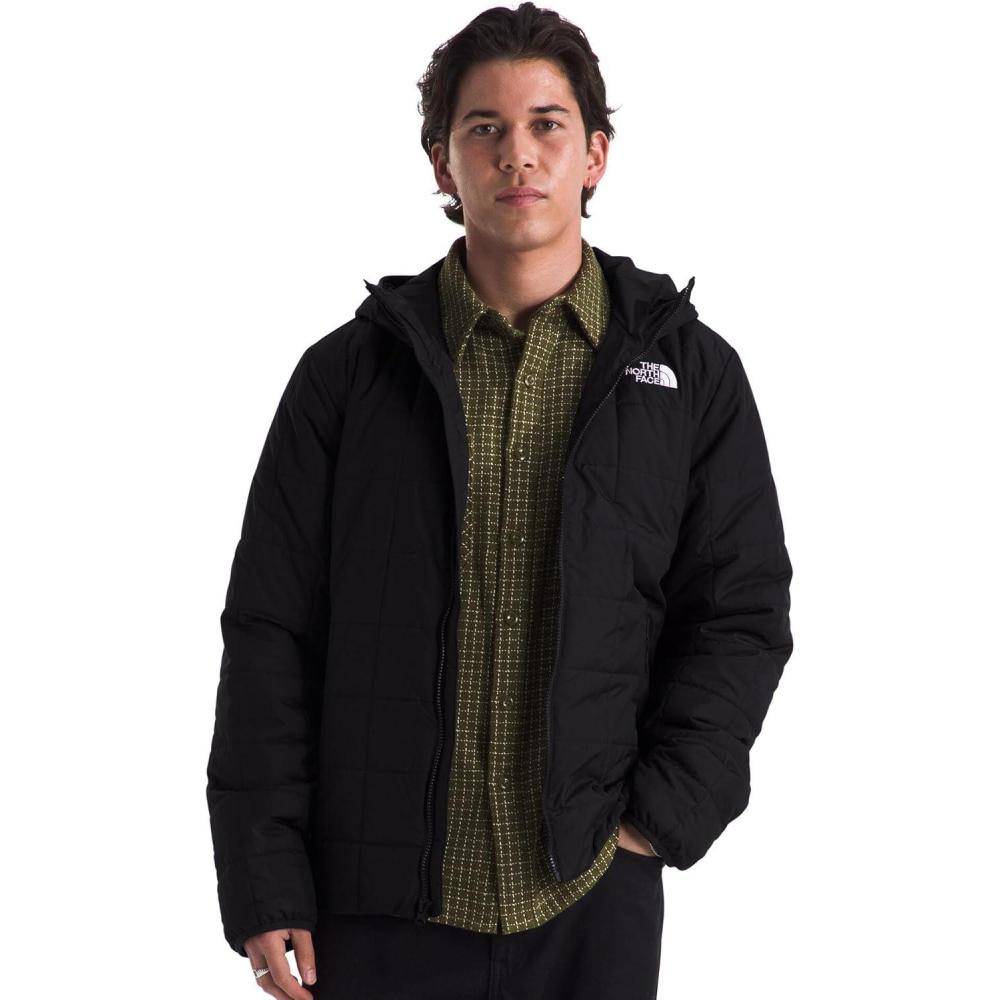 imageTHE NORTH FACE Mens Junction Insulated Hoodie Water Resistant With Heatseeker Insulation 3piece Hood ampamp Zip PocketsTnf Black