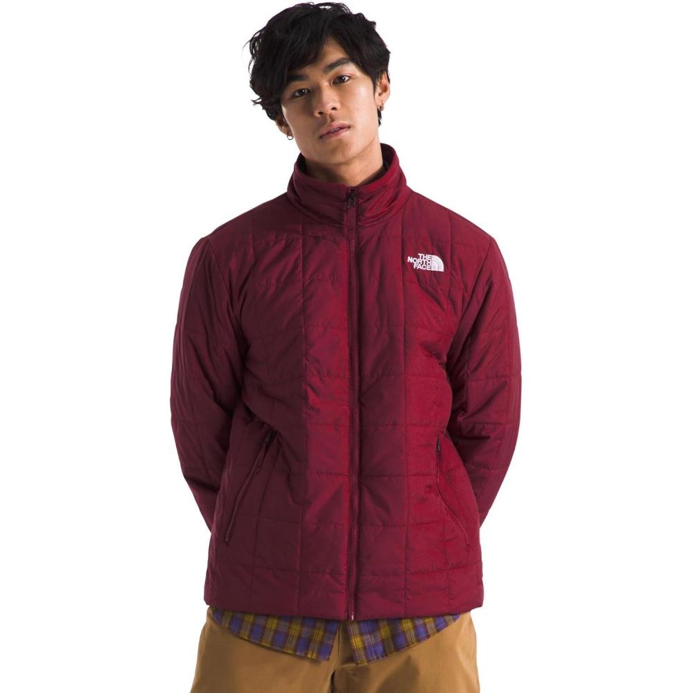 imageTHE NORTH FACE Mens Junction Insulated Jacket Water Repellent Winter Coat With Synthetic Insulation ampamp Zip Hand PocketsBeetroot