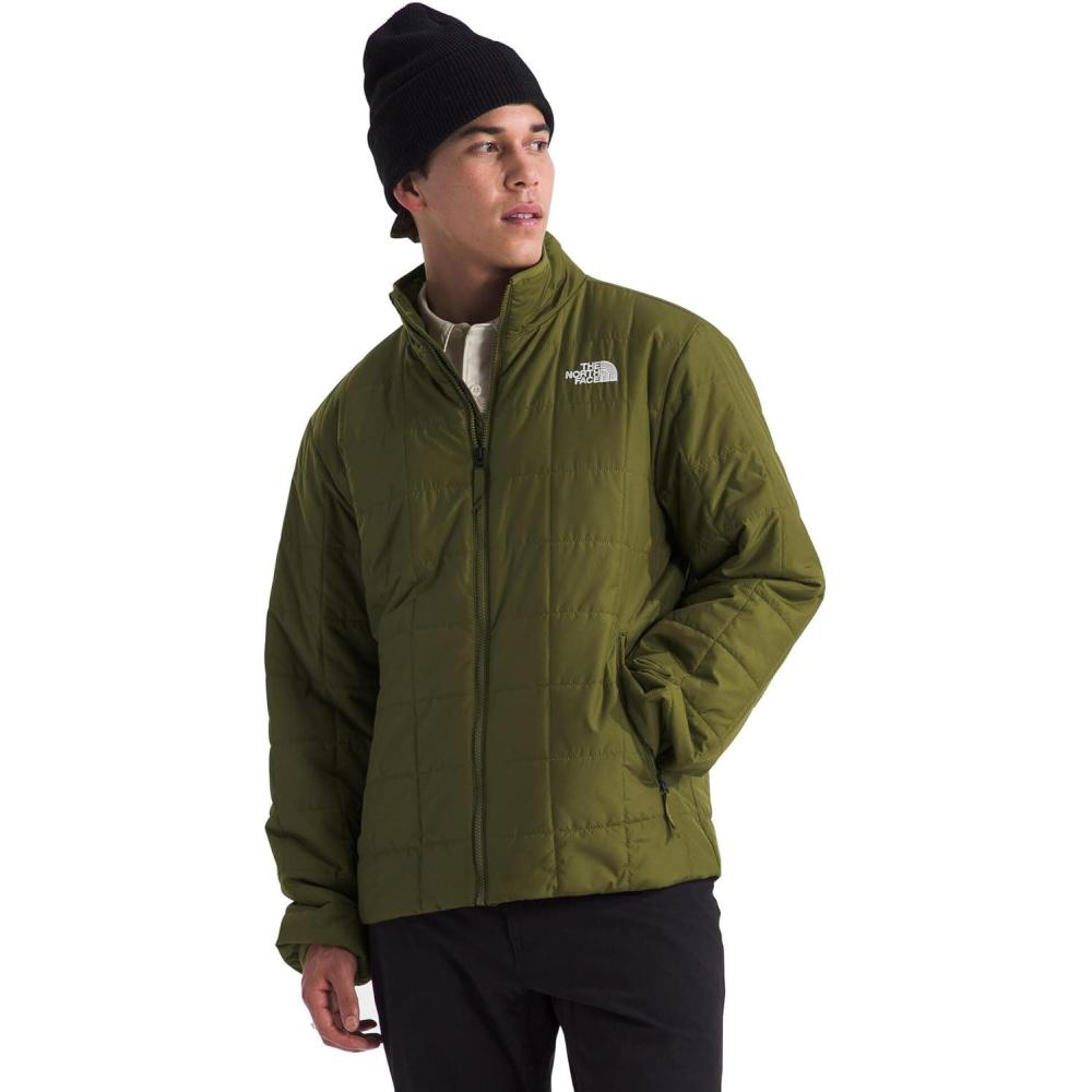 imageTHE NORTH FACE Mens Junction Insulated Jacket Water Repellent Winter Coat With Synthetic Insulation ampamp Zip Hand PocketsForest Olive