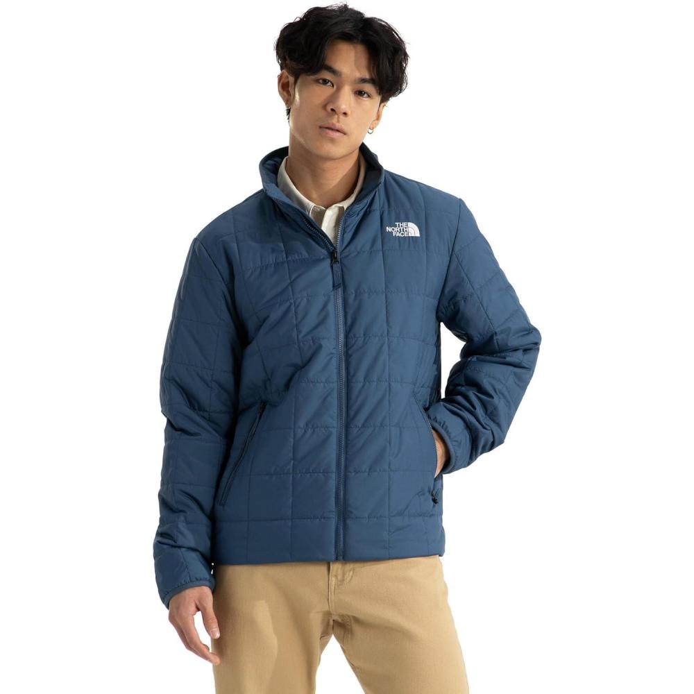 imageTHE NORTH FACE Mens Junction Insulated Jacket Water Repellent Winter Coat With Synthetic Insulation ampamp Zip Hand PocketsShady Blue