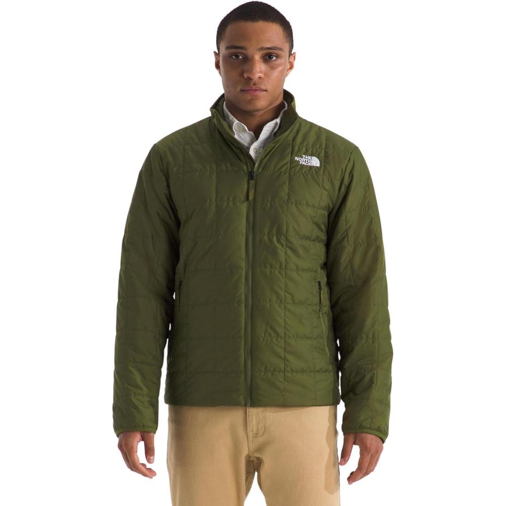 imageTHE NORTH FACE Mens Junction Insulated Jacket Water Repellent Winter Coat With Synthetic Insulation ampamp Zip Hand PocketsWoodland Green