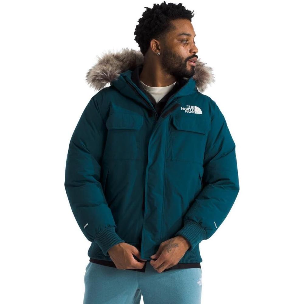 imageTHE NORTH FACE Mens McMurdo Bomber Jacket Waterproof Waterfowl Down Insulation Hooded JacketMidnight Petrol