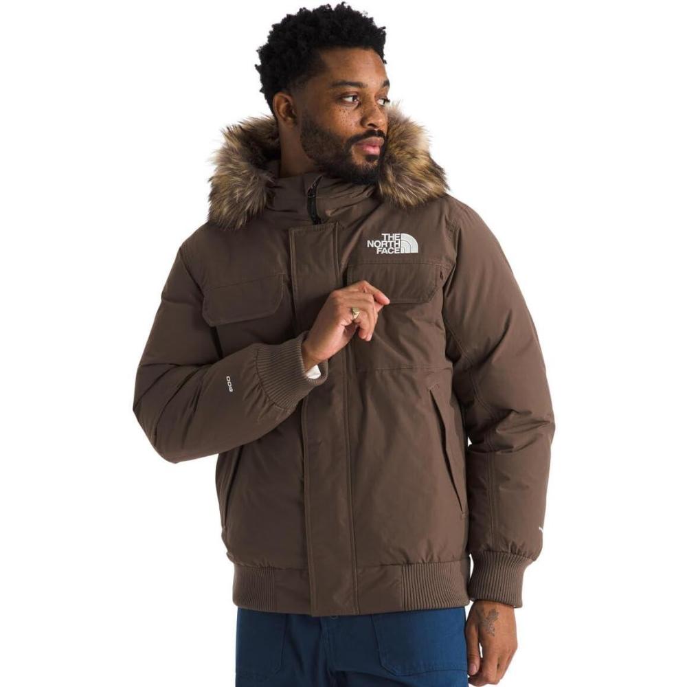 imageTHE NORTH FACE Mens McMurdo Bomber Jacket Waterproof Waterfowl Down Insulation Hooded JacketSmokey Brown