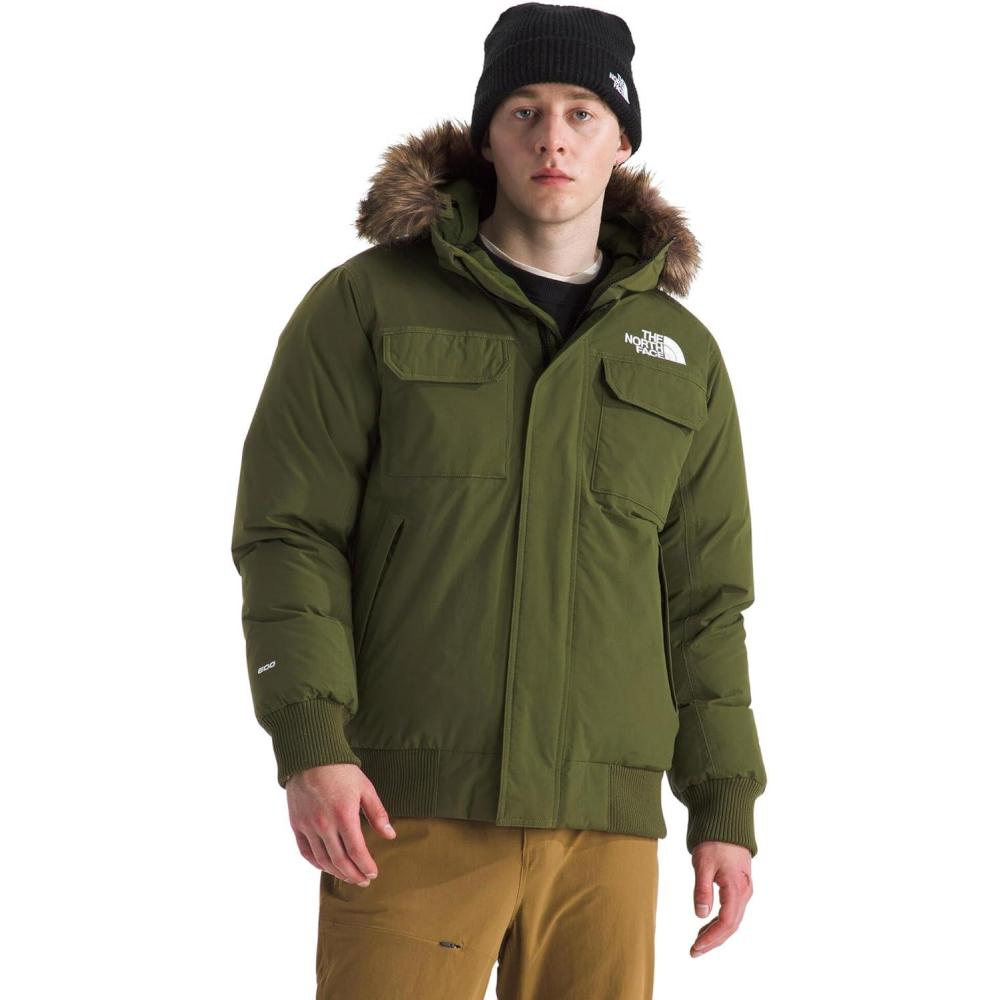 imageTHE NORTH FACE Mens McMurdo Bomber Jacket Waterproof Waterfowl Down Insulation Hooded JacketWoodland Green