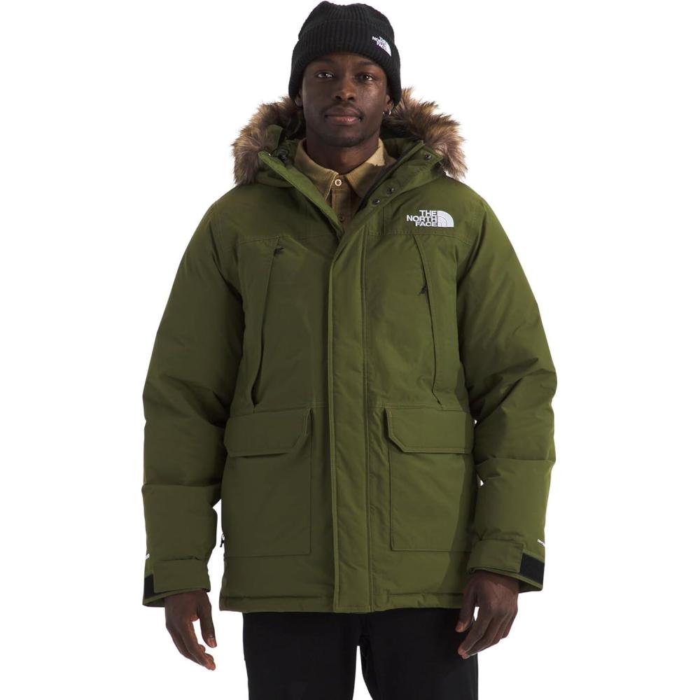 imageTHE NORTH FACE Mens McMurdo Parka Waterproof Winter Jacket 600 Fill Waterfowl Down Insulation Adjustable 3 Piece HoodWoodland Green