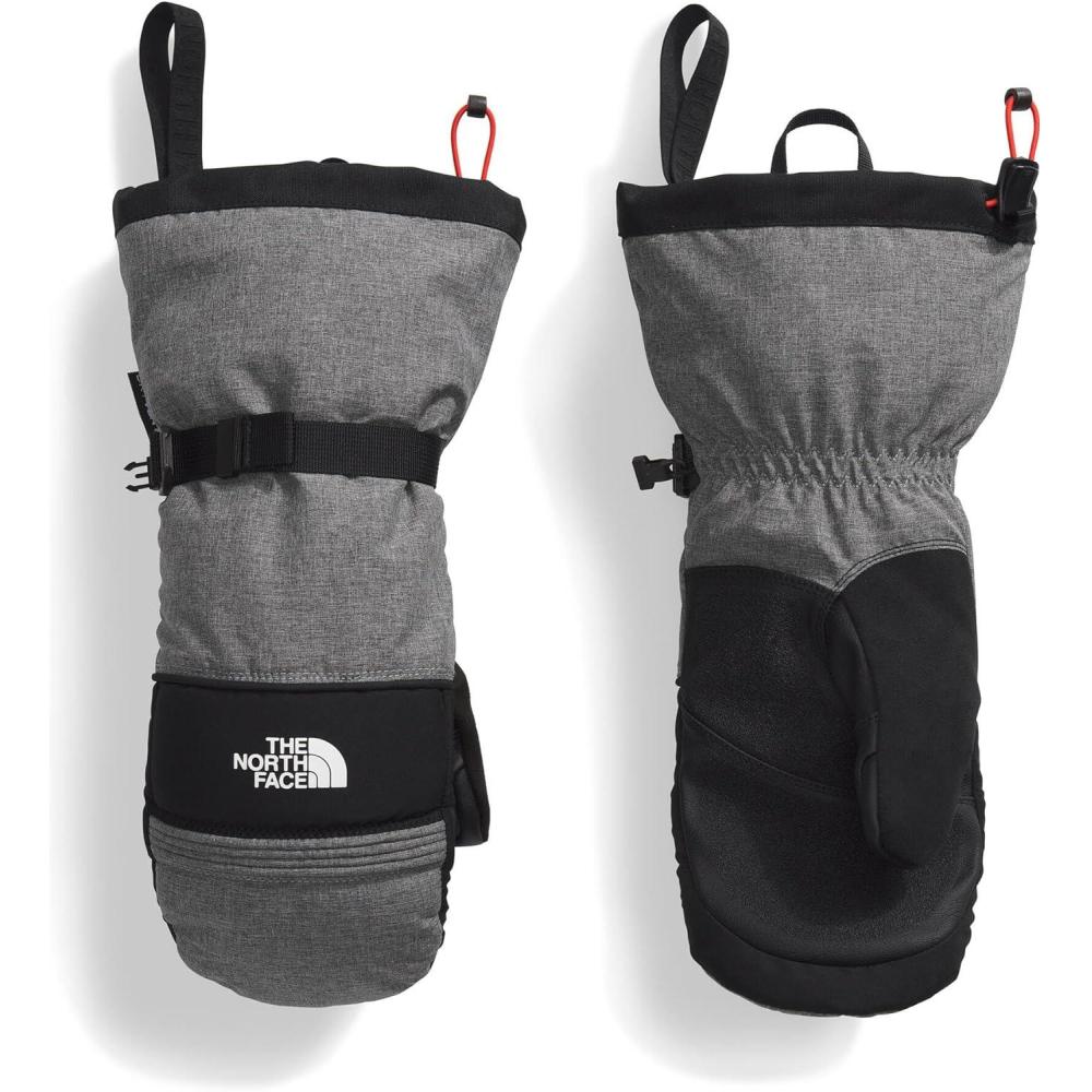 imageTHE NORTH FACE Mens Montana Ski Mitt Touchscreen Compatible Water ampamp Wind Resistant Adjustable Shockcord HemTnf Medium Grey Heather