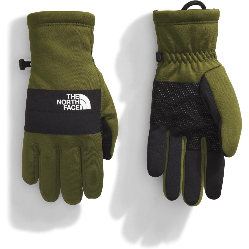 imageTHE NORTH FACE Mens Sierra Fleece Etip Glove  Touchscreen Compatible Silicone Gripper Dots Pairing ClipForest Olive