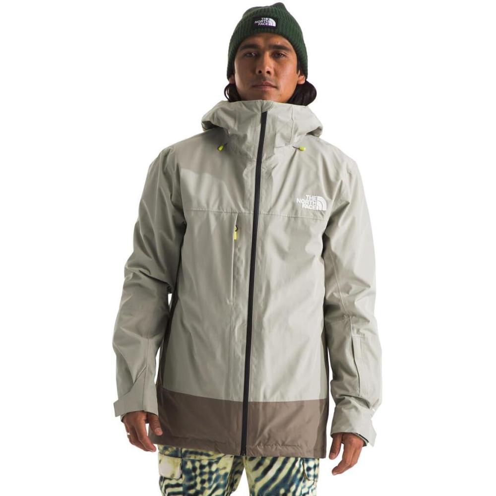 imageTHE NORTH FACE Mens Thermoball Eco Snow Triclimate Waterproof Insulated Ski Jacket  Helmet Compatible Powder SkirtClay GreyTnf Black