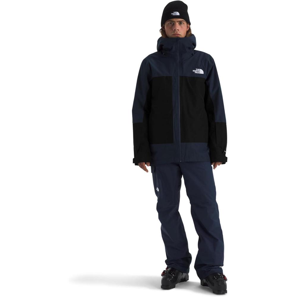 imageTHE NORTH FACE Mens Thermoball Eco Snow Triclimate Waterproof Insulated Ski Jacket  Helmet Compatible Powder SkirtSummit NavyTnf Black