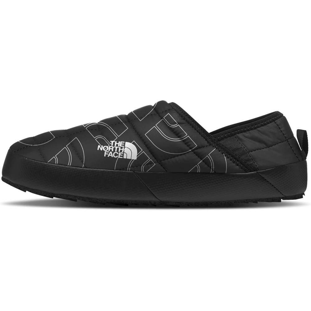 imageTHE NORTH FACE Mens Thermoball Traction Mule V Winter Shoe  Insulated ampamp Water Repellent Rubber OutsoleTnf Black Half Dome Outline PrintTnf Black