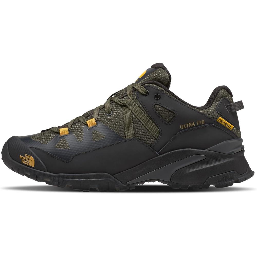 imageTHE NORTH FACE Mens Ultra 112 Waterproof Hiking Shoe Ripstop Leather Rubber Outsole With 5mm LugsNew Taupe GreenTnf Black