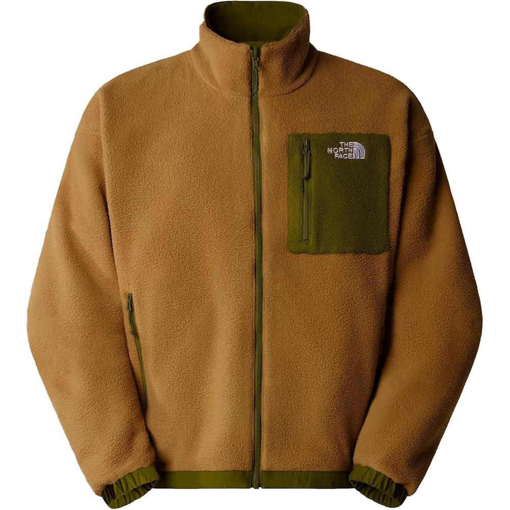 imageTHE NORTH FACE Mens Yumiori Reversible Jacket  Water ampamp Wind Resistant Coat with Internal Cinch Cord ampamp Secure Zip PocketsForest OliveUtility Brown