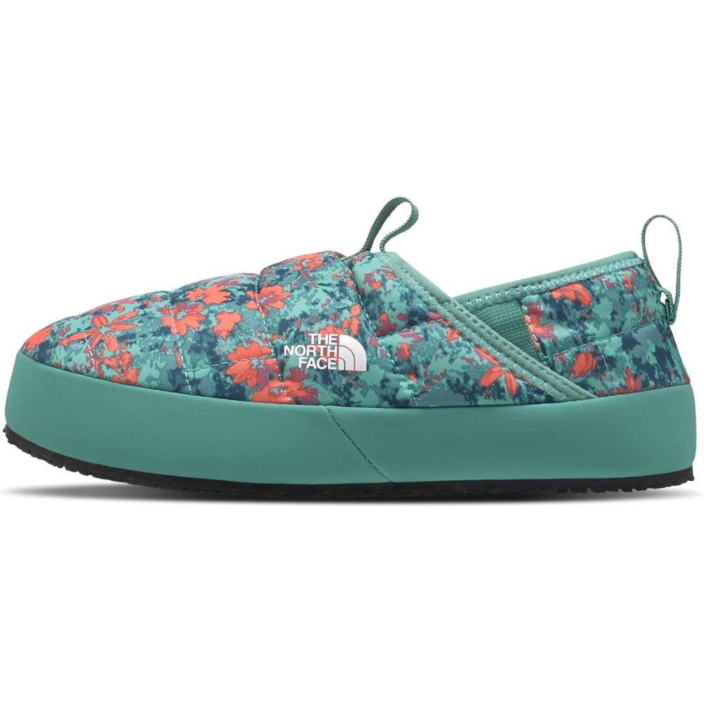 imageTHE NORTH FACE Teen Thermoball Insulated Traction Mule II ShoeCoral Sunrise Forestland Floral PrintWasabi