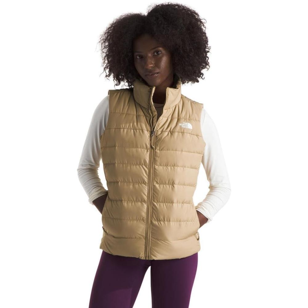 imageTHE NORTH FACE Womens Aconcagua 3 Insulated Vest Wind Resistant Water Repellent 600 Fill Waterfowl Down InsulationKhaki Stone