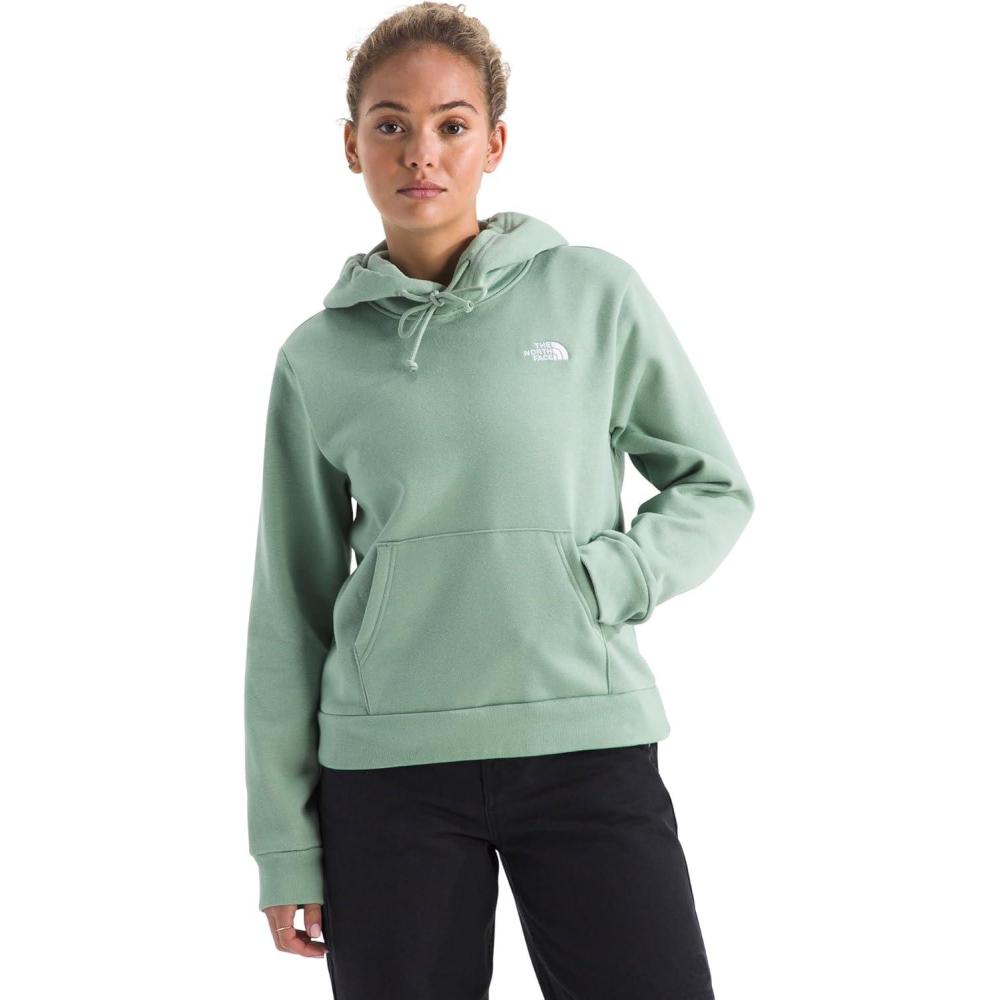 imageTHE NORTH FACE Womens Evolution Simple Dome Hoodie Performance Hood with Adjustable Drawcord Kangaroo Hand PocketSlate Moss