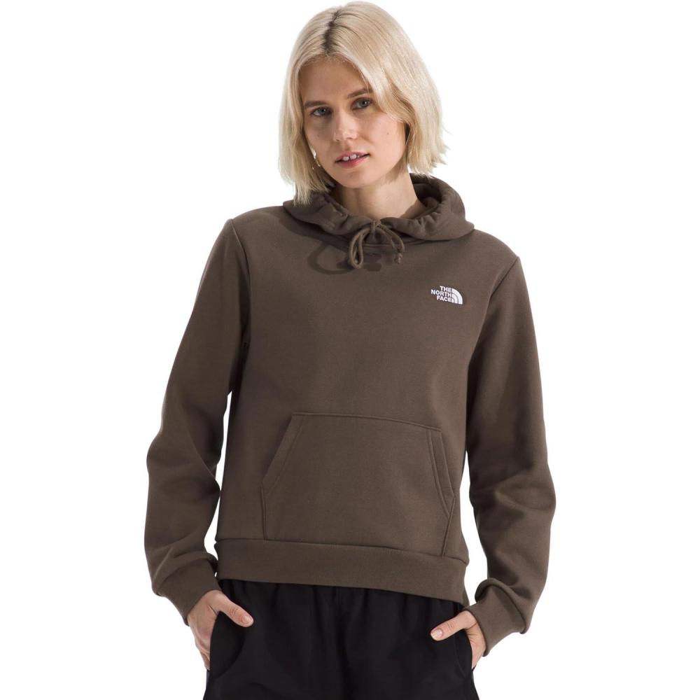 imageTHE NORTH FACE Womens Evolution Simple Dome Hoodie Performance Hood with Adjustable Drawcord Kangaroo Hand PocketSmokey Brown