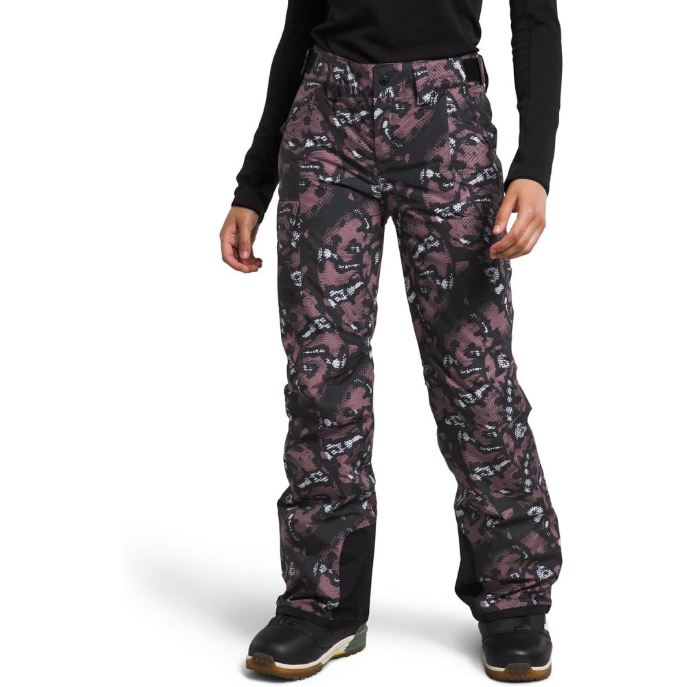 imageTHE NORTH FACE Womens Freedom Insulated Pant Standard ampamp Plus Size Waterproof for Snow Sports Gaiters Adjustable WaistFawn Grey Snake Charmer Print