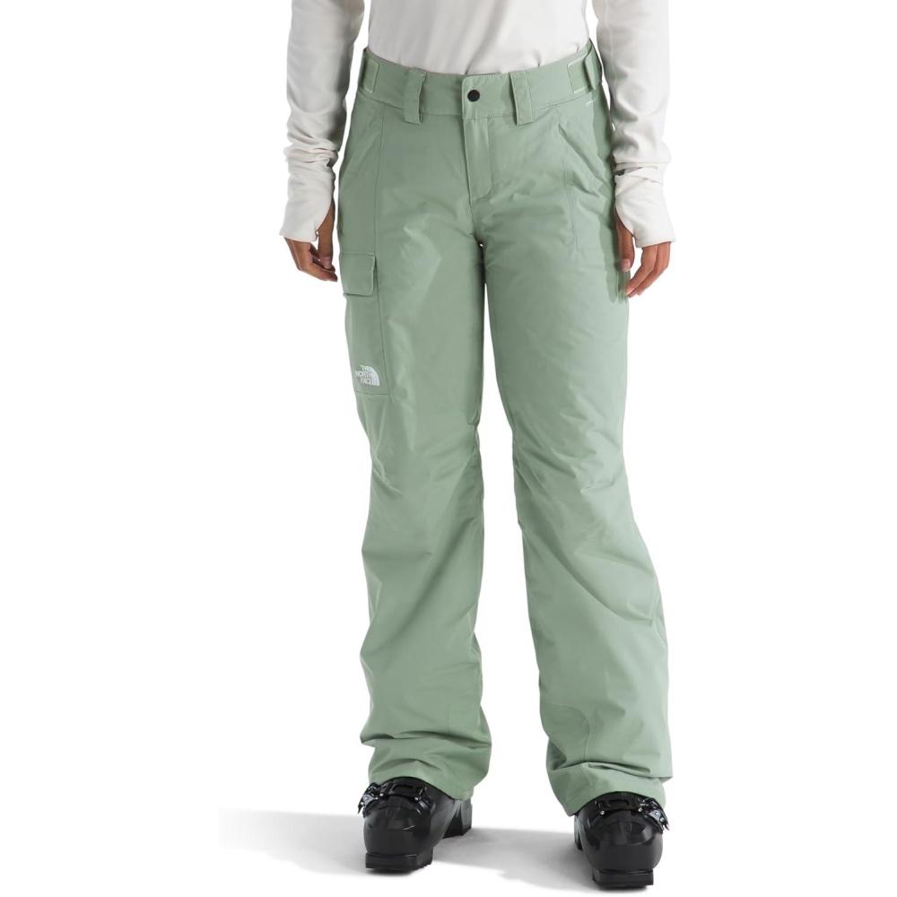 imageTHE NORTH FACE Womens Freedom Insulated Pant Standard ampamp Plus Size Waterproof for Snow Sports Gaiters Adjustable WaistSlate Moss