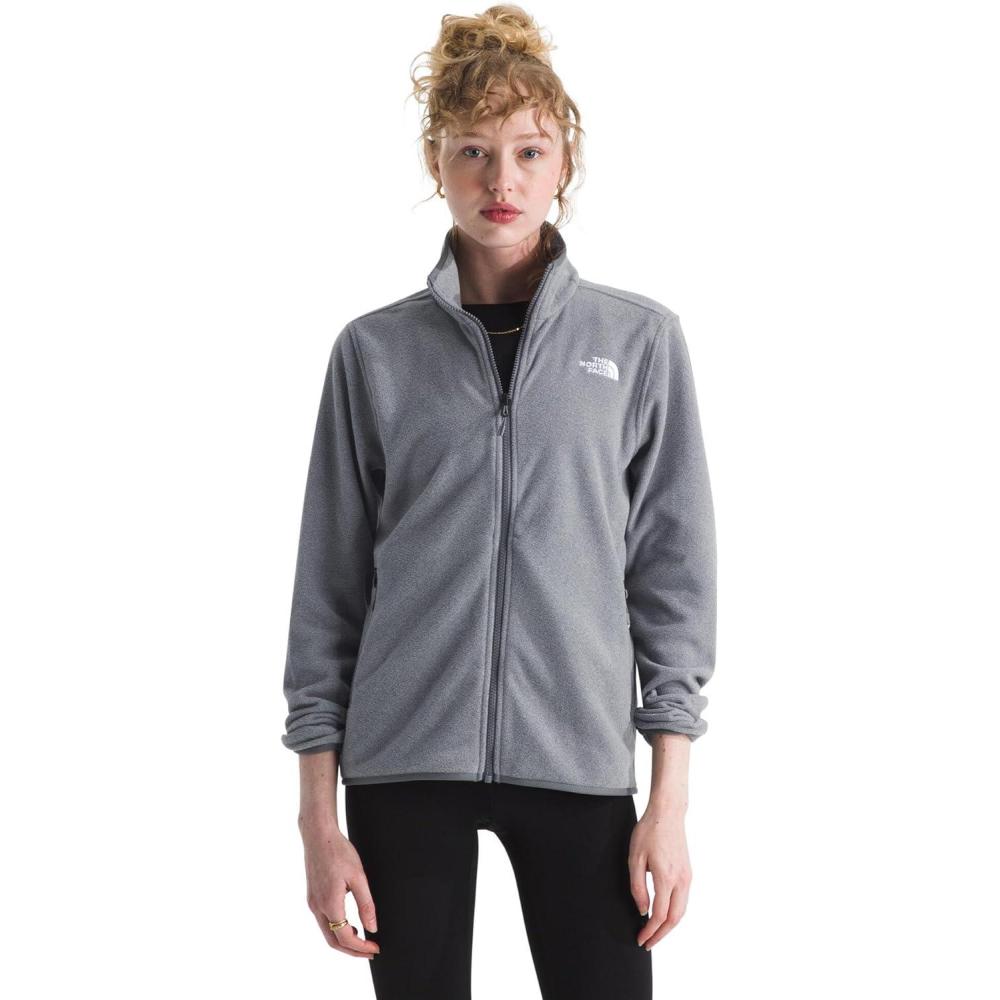 imageTHE NORTH FACE Womens Glacier Fleece Jacket Zippered Hand Pockets ampamp Stretch Binding on the Collar Cuffs ampamp HemTnf Mid Grey Heather