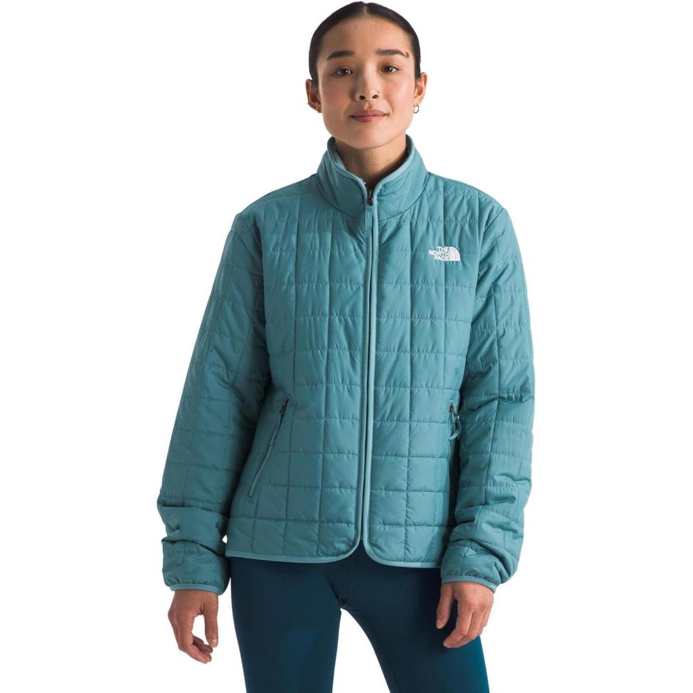 imageTHE NORTH FACE Womens Junction Insulated Jacket Standard ampamp Plus Size Water Repellent Winter Coat ampamp Zip Hand PocketsAlgae Blue