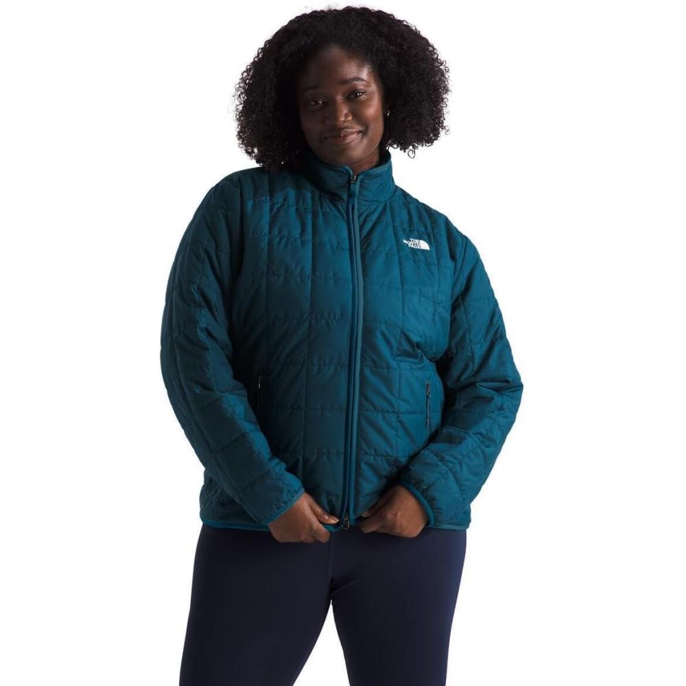 imageTHE NORTH FACE Womens Junction Insulated Jacket Standard ampamp Plus Size Water Repellent Winter Coat ampamp Zip Hand PocketsMidnight Petrol